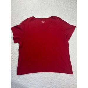 Coldwater Creek Red Short Sleeve Top Size XL